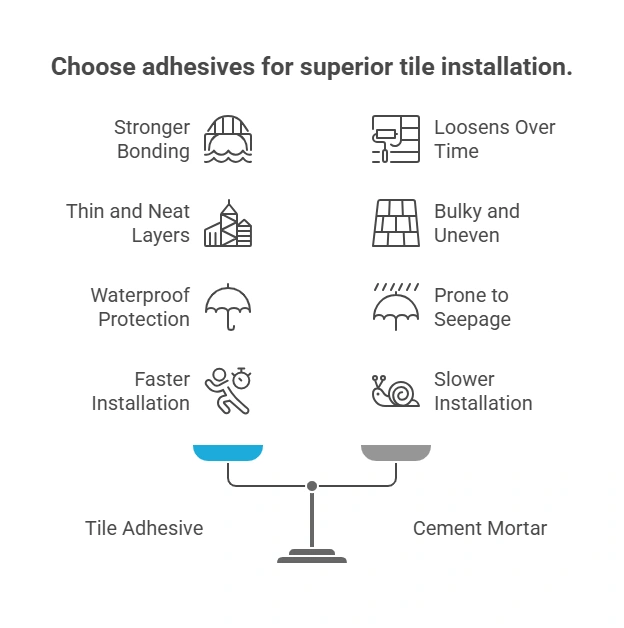 Tile Adhesive vs Traditional Cement Mortar