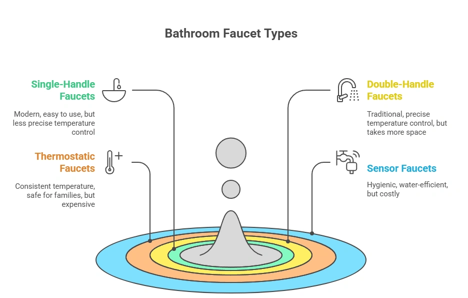Types of Bathroom Faucets (By Operation)