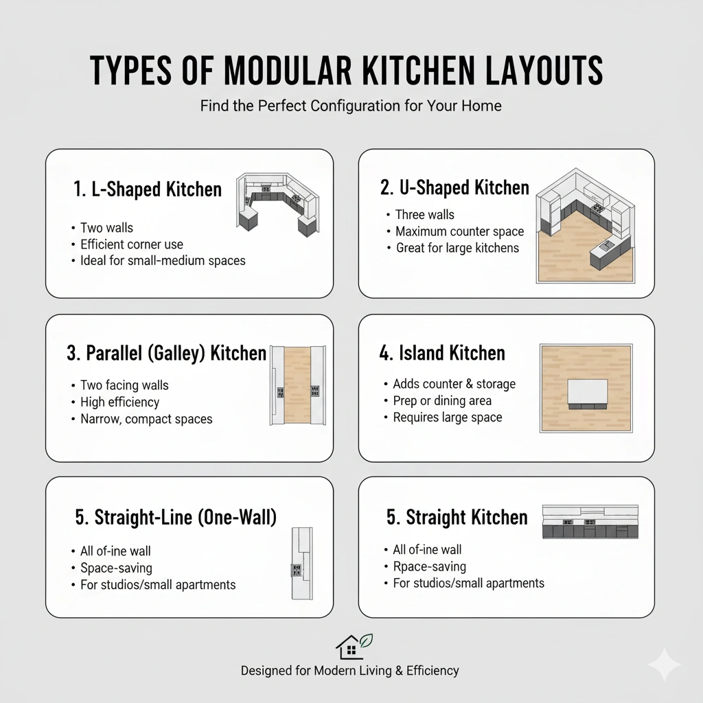 Types of Modular Kitchen Layouts