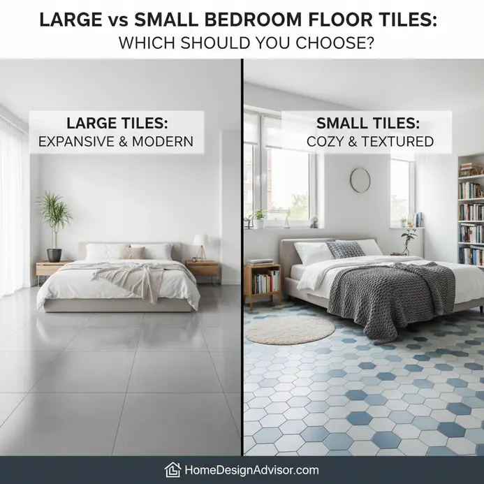 Large vs Small Bedroom Floor Tiles: Key Difference