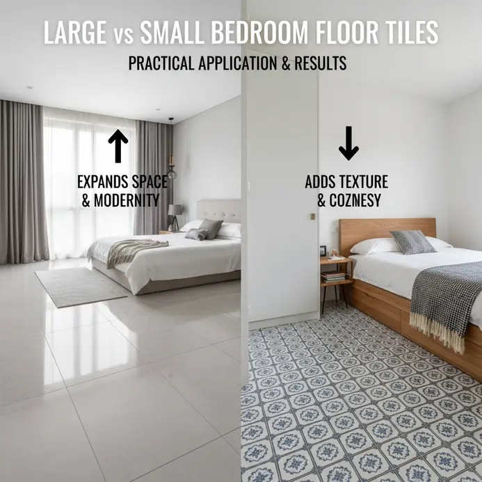 Large vs Small Bedroom Floor Tiles: Which Should You Choose?