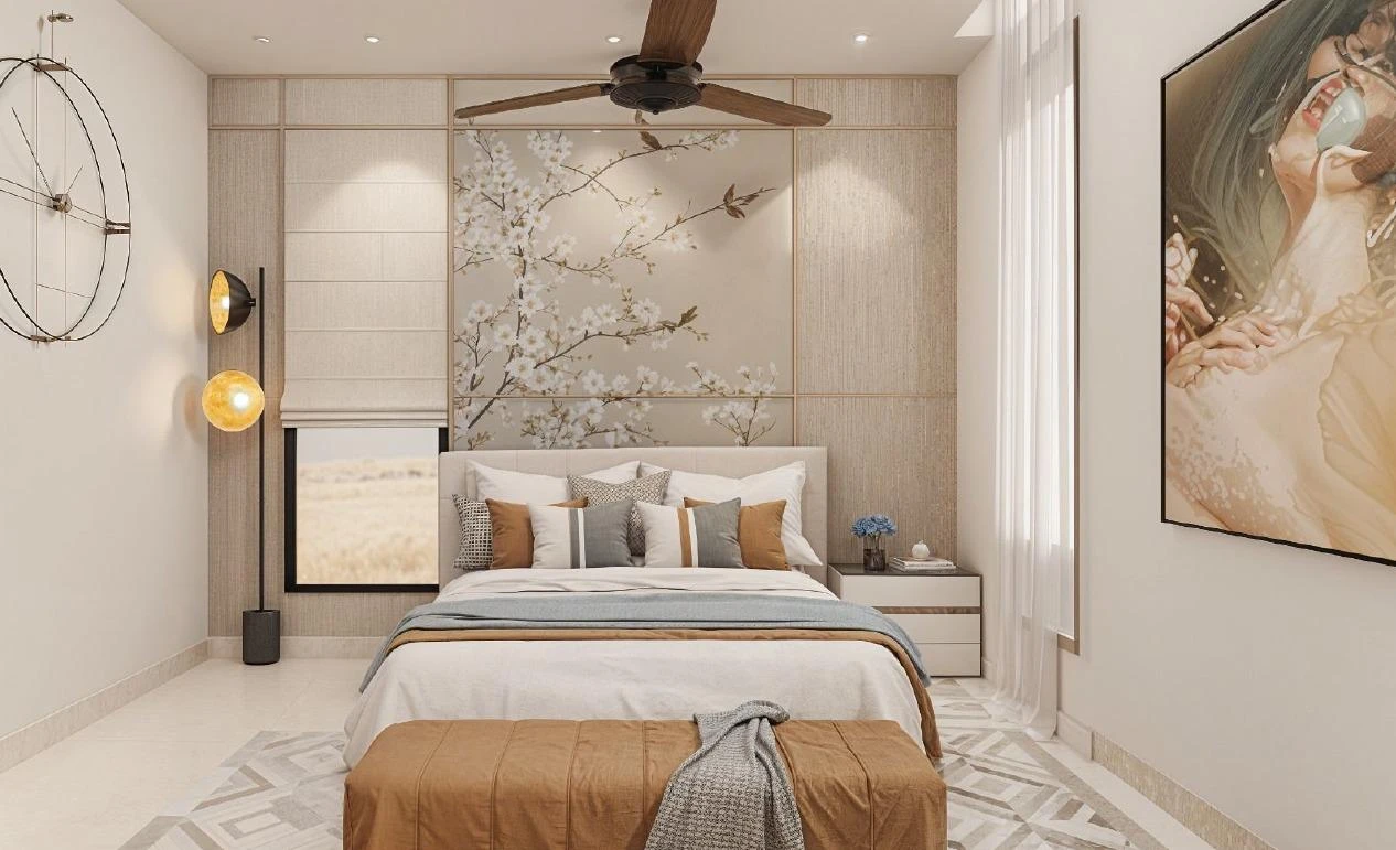 Bedroom wallpaper area (2)