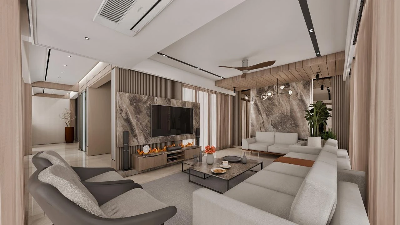 Living area tv unit