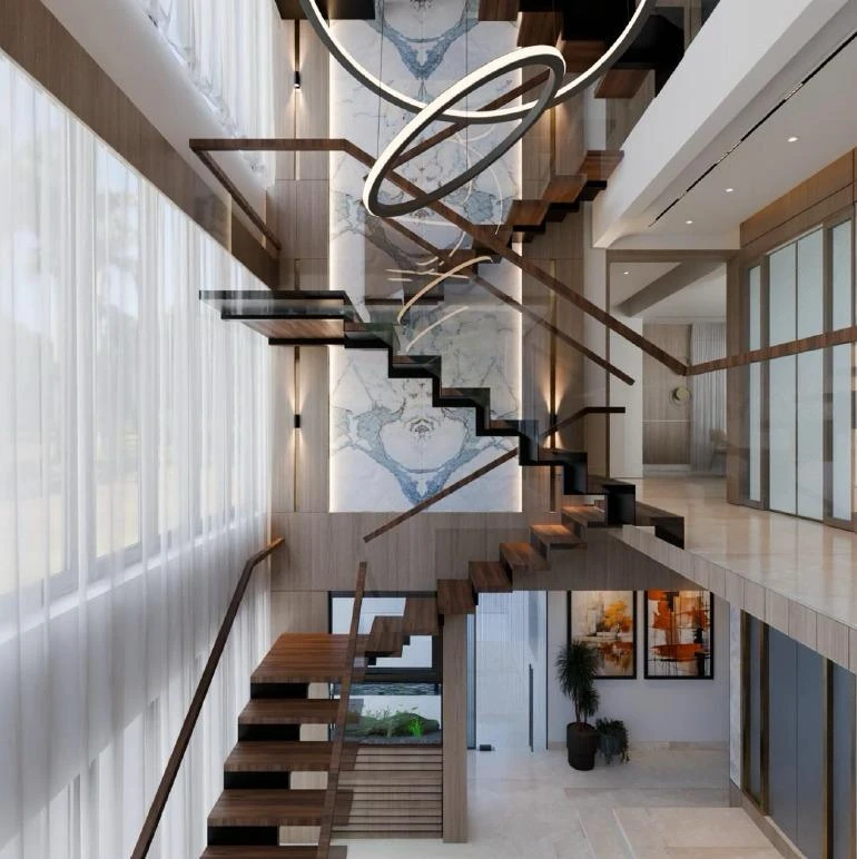 Living staircase area 